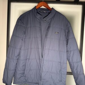 Travis Mathew Jacket Mens Large Blue Puffer Full Zip Up Nylon Coat